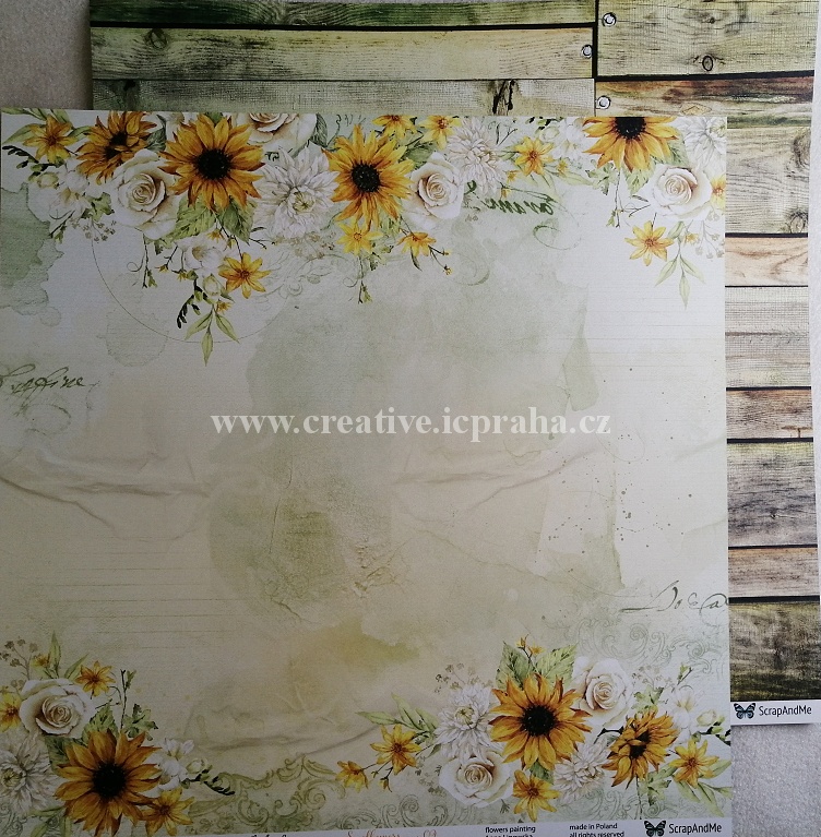 ScrapAndMe Sunflowers 09/10 30.5x30.5cm 250g/m2
